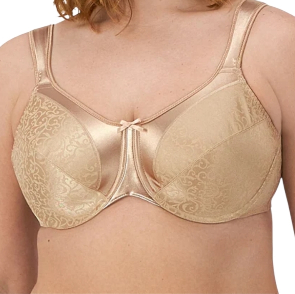 Bali Satin Tracings Full Coverage Minimizer Underwire Bra 3562